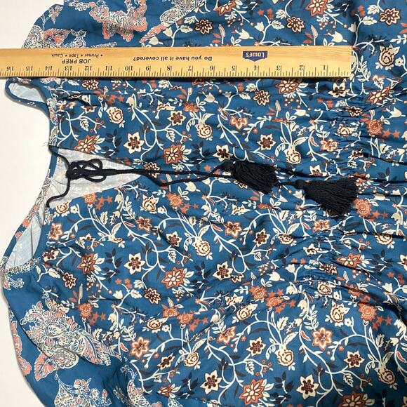 Women's Shift Dress Long Sleeve Floral Print Multicolor Size Medium Modest Boho - Picture 12 of 12